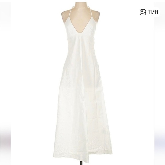 Zara White Backless Maxi Dress - Picture 4 of 4